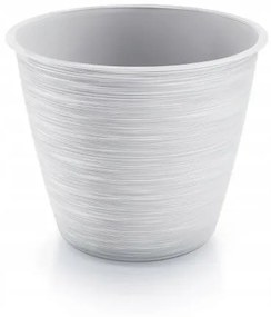 Ghiveci decorativ de flori, rotund, alb, 5.1 L, 23.5x20.7 cm, Furu