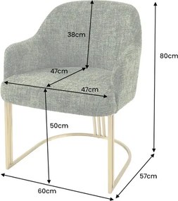 Set 2 scaune, Stofa Chenila, Verde inchis, Metal, Auriu, EXTRAVAGANCIA