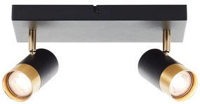 Brilliant - Spot LED VIGOLO 2xGU10/5W/230V negru/auriu