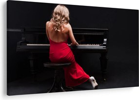 Tablou - Femeia cântând la pian (90x60 cm)
