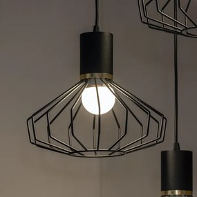 Pendul pe cablu SOLANO 3xE27/15W/230V negru/auriu