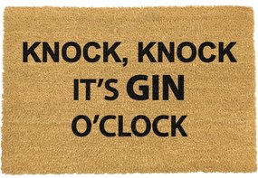 Covoraș intrare din fibre de cocos Artsy Doormats Gin O'Clock, 40 x 60 cm