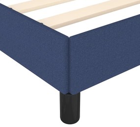 Cadru de pat, albastru, 180 x 200 cm, material textil Albastru, 25 cm, 180 x 200 cm