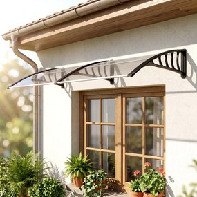 Outsunny Copertina moderna din PP, 200x96x27 cm, negru | Aosom Romania