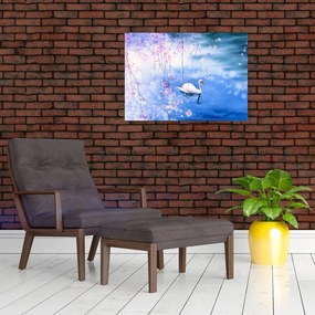 Tablou pe sticlă - Lacul magic (70x50 cm)