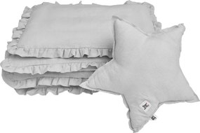 Set de cuvertura si perna din in pentru patut cu umplutura STONE GRAY, marime S