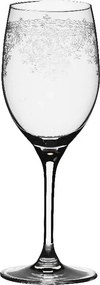 Pahar de vin alb din sticlă, transparent, cu model în spirală gravat, 390 ml, 20 x 7,5 cm, „Joséphine”