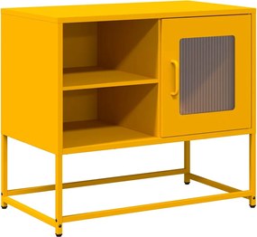 vidaXL Dulap TV, galben muștar, 68x39x60,5 cm, oțel