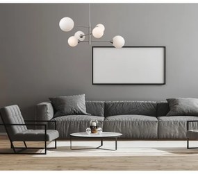 Lustră pe tijă EVORA 6xG9/5W/230V nichel ITALUX PND-55342-6-SN