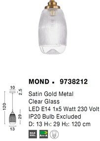 Pendul design modern Mond, 13cm