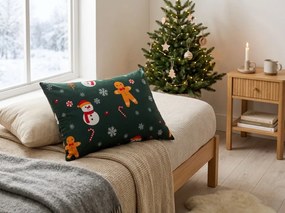 Fata de perna din bumbac OM DE ZAPADA SI TURTA DULCE 50x70 cm, verde