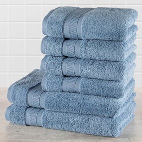 Set prosoape frotir MEXICO albastru-gri, 6 buc