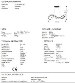 Lustra LED suspendata design modern circular Danza