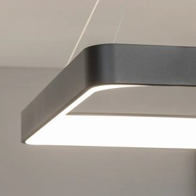 Brilagi - Lustru LED dimabil pe cablu FALCON II LED/125W/230V 60x60 cm negru + telecomandă