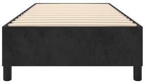 Cadru de pat box spring, negru, 90x200 cm, catifea