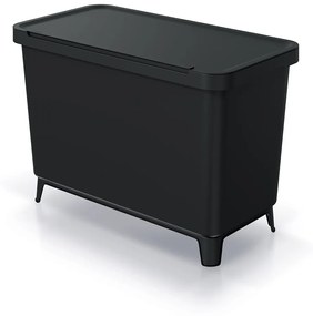 Coș de gunoi, 3 x 10 l, negru