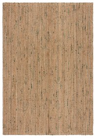Covor verde/în culoare naturală reversibil/țesut manual din iută 200x290 cm Jute Boucle Green – Flair Rugs
