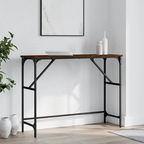 vidaXL Măsuță consolă, stejar maro, 100x32x75 cm, lemn prelucrat