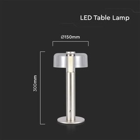 Lampă LED de birou, reglabilă, reîncărcabilă, 1W, 5V, 3000K, 1800 mAh, aurie