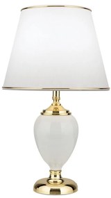 Veioza/Lampa de masa design elegant OVUM alb/auriu