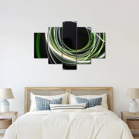 Obraz cu linii verzi (150x105 cm)