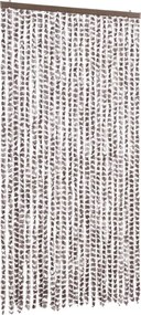 vidaXL Perdea pentru insecte, gri taupe și alb, 100 x 220 cm, chenille