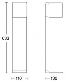 Lampă LED de exterior cu senzor Steinel 055479 CUBO LED/9,5W/230V IP44