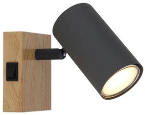 Aplica cu spot directionabil design modern ROBBY gri grafit