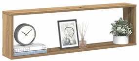 vidaXL Rafturi de perete cub 2 buc. stejar artizanal 100x15x30 cm lemn
