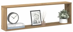 vidaXL Rafturi de perete cub 2 buc. stejar artizanal 100x15x30 cm lemn