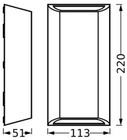 Aplică LED de exterior Ledvance ENDURA STYLE IDAR 2xLED/3,75W/230V IP65
