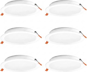 Osram - Set 6 spoturi încastrate LED ESSENTIAL, 18 W, 230 V, Ø 22 cm, alb