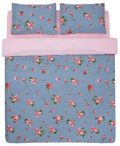 Lenjerie de pat dubla Rose, Heinner Home, 4 piese, 200x220 cm, 100% bumbac, multicolor