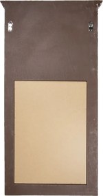 Oglinda de perete, gri, din lemn, aspect vintage, 65x5x120 cm