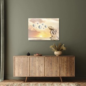 Tablou pe sticlă - Timp pentru meditații (70x50 cm)