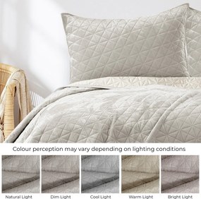 Cuvertură grej matlasată din catifea 170x210 cm Laila – Restilo