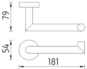 Suport de hârtie igienică NIMCO UN 13055M-26 UNIX crom lucios