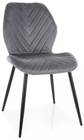 Scaun de bucătărie Broda Velvet, gri
