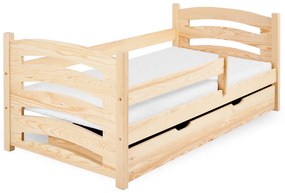 Pat pentru copii MELA 80 x 160 cm, pin Saltele: Matrace EASYSOFT 10 cm, Somiera pat: Cu lamele curbate