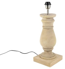 Lampă de masă rustică fără abajur din lemn natural - Catnip