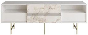 Comodă de televizor DERIN 64,7x180 cm alb