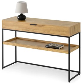 Măsuță consolă Norma Xl (stejar + negru). 1110834