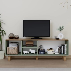 Comoda TV, Hanah Home, Bohemian 1600-84, 160x56x40 cm, Verde