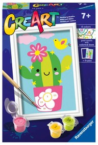 CREART PICTURA PE NUMERE PENTRU COPII CACTUS IN GHIVECI - RAVENSBURGER (RVSPBN23660)