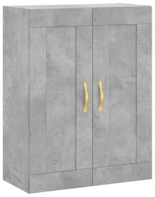 vidaXL Dulap pe perete, gri beton, 69,5x34x90 cm, lemn prelucrat