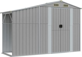 vidaXL Șopron de grădină, gri, 277x93x179 cm, oțel zincat