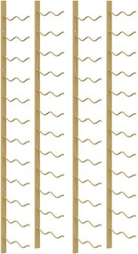 vidaXL Suport sticle de vin de perete, 24 sticle, 2 buc., auriu, fier