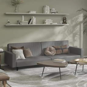 337670 vidaXL Canapea cu 2 locuri, gri, piele ecologică