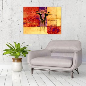 Tablou pe sticlă - Zeița africană (70x50 cm)