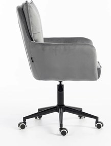 HR250K Scaun Catifea Grafit Bază Neagră